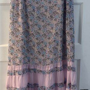 Floral Pink and Blue Women's Skirt